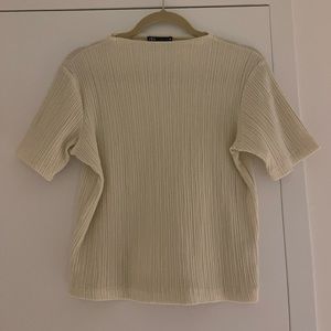 Zara Knit Short Sleeve Top